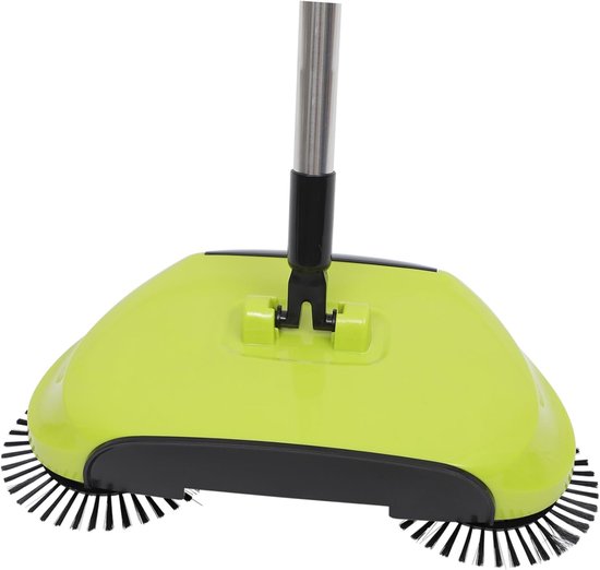 Handmatige Vloerreiniger - Veegmachine Stofzuiger - Snel Huis Schoonmaken - Verstelbare Lengte - 39x19 cm - Groen van Merkloos	