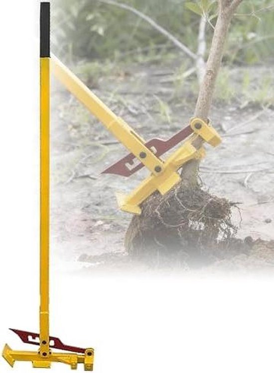 Handmatige Worteltrekker - Stronktrekker Grijper - Tuinonderhoud Vergemakkelijken - Robuuste Staalconstructie - 130 cm Hendel - Zwart