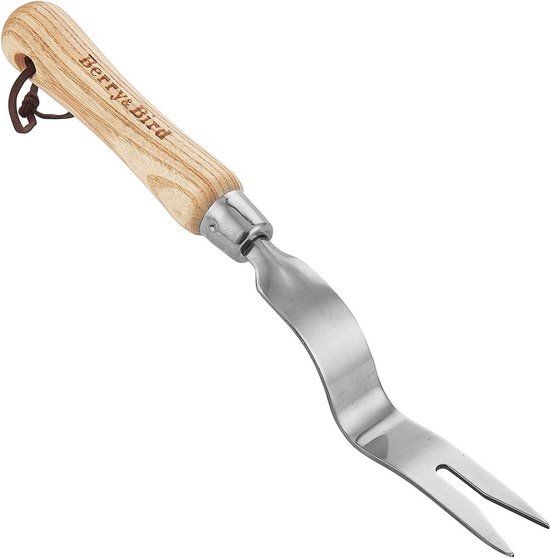 Handonkruidgereedschap - Roestvrijstalen Onkruidtrekker met Ashouten Handvat voor Tuin- en Groenteverzorging van Merkloos	