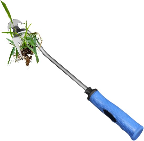 Handonkruidverwijderaar met handvat - tuinieren - handonkruidverwijderaar - voegschraper - rubberen handvat - 4 tanden van TalenTools