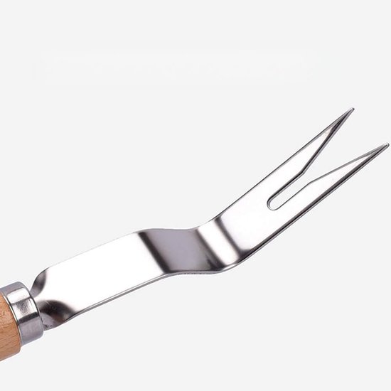 Handonkruidvork - Onkruidtrekker - Gazononderhoud - Lange tanden - 30 cm van Merkloos	