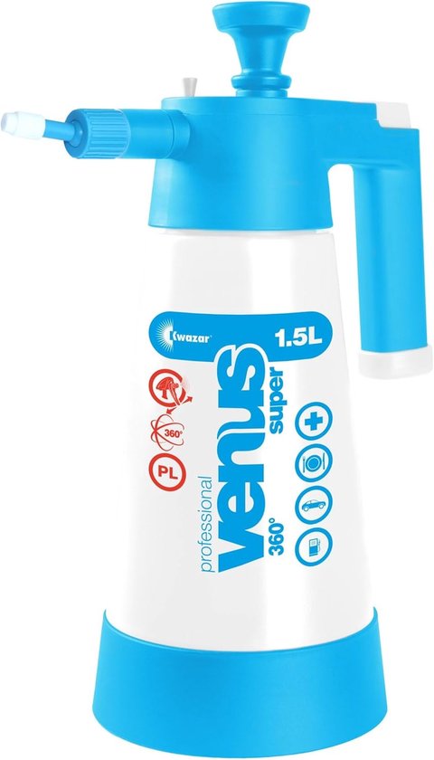 Handpompsproeier 1.5 Liter - Druksproeier Tuin - Intensief Gebruik - 360 Graden Spuiten - 1.5 Liter Tank - Blauw