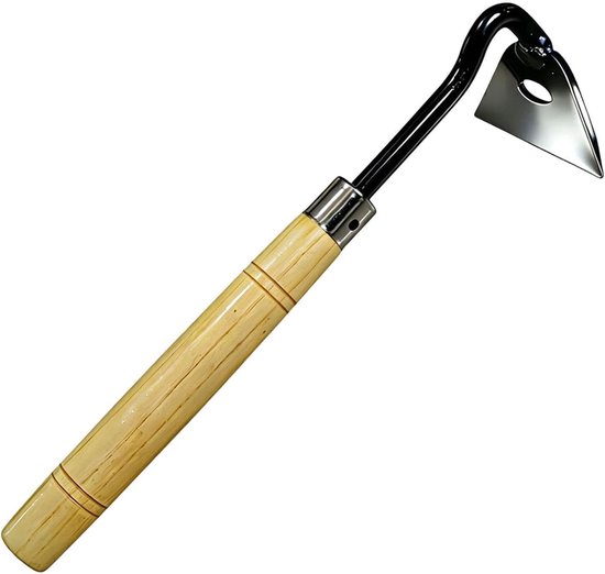 Handschoffel Houten Steel - Kleine Tuinschoffel - Tuinonderhoud Vereenvoudigen - Volledig Gehard Staal - 30 x 8 x 5 cm