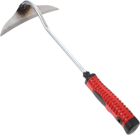 Handschoffel Tuinieren - Onkruidgereedschap Hak - Onkruid Verwijderen - Roestvrij Staal - 36 x 15 cm - Rood