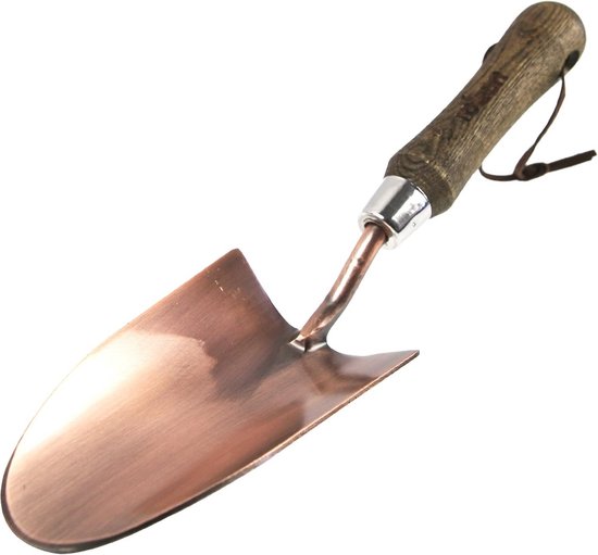 Handtroffel - Tuin schepje - Planten verpotten - Koolstofstaal - 35 cm - Koper