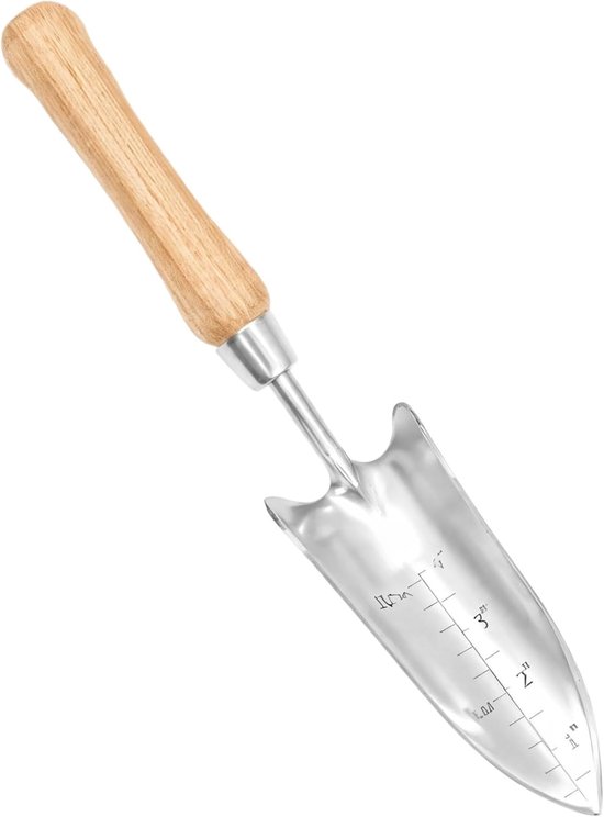 Handtroffel Tuinieren - Sierbestrating Gereedschap - Planten en Graven - Roestvrij Staal - 33 cm Lengte - Zilver