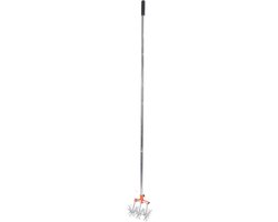 Handtuinfrees - Cultivator Bodemwoeler - Onkruid Verwijderen - Verstelbare Handgreep - 44 x 19 x 14 cm - Zilver