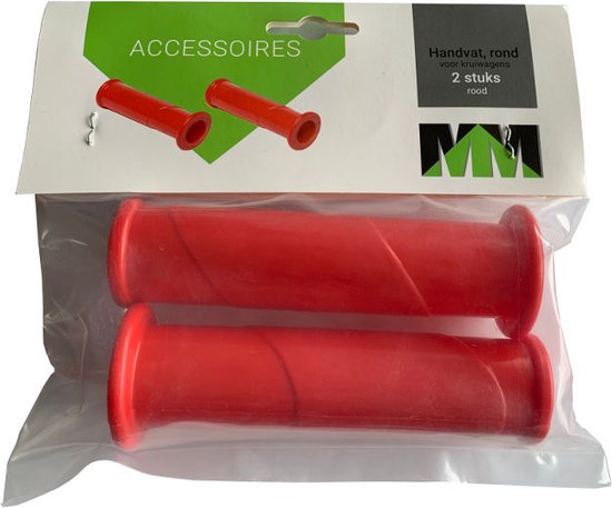 Handvat rond -MM-, ROOD (2 stuks) van MM