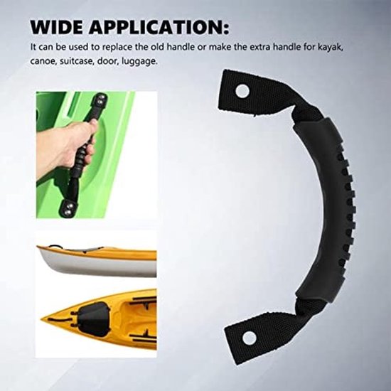 Handvat Vervanging - 25 cm/9.84 Inch Rubber & Nylon - Kajak Handgrepen Vervanging Voor Kajaks Koffer Bagage Roeien van Merkloos	