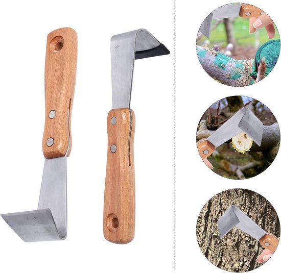 Handvoegenkrabber – 2 stuks - Handige Onkruidkrabber – Houten handvat - Voegenkrabber - houtbewerkingsbenodigdheden - gereedschap voor houtbewerking - handsnoeischaar - tuingereedschap van Merkloos	