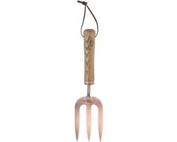 Handvork Koper - Tuinvork Grondwoeler - Grond Bewerken - Koperen Coating - 283 cm - Koper