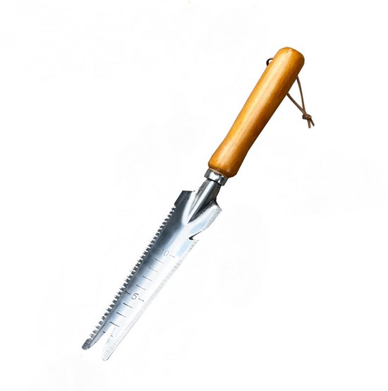 Handwieder Gereedschap - voor wieden, cultiveren, verplanten, graven - onkruidsteker,onkruidtrekker - voegenkrabber - onkruidverdelger - tuinschep - roestvrij staal - 34*1.5cm - zilver