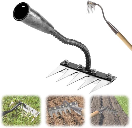 Handwieter 5/6/7/8 tanden – Verwijderbaar, voor wieden/grond/zaaien (5 tanden)