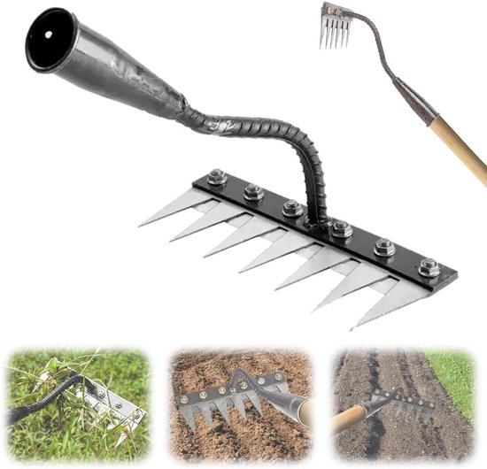 Handwieter 5/6/7/8 tanden – Verwijderbaar, voor wieden/grond/zaaien (7 tanden)