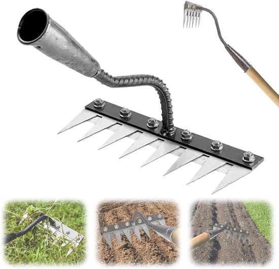 Handwieter 5/6/7/8 tanden – Verwijderbaar, voor wieden/grond/zaaien (8 tanden)