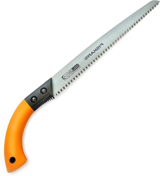 Handzaag voor jong hout - bladlengte 33 cm - roestvrij staal - zwart/oranje SW84 1001620 garden saw hand van Fiskars