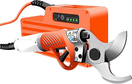Happyment Elektrische snoeischaar PRO - Accu Snoeischaar - Accu Takkenschaar - 45 mm - Rugzak Ontwerp - Oranje van Happyment