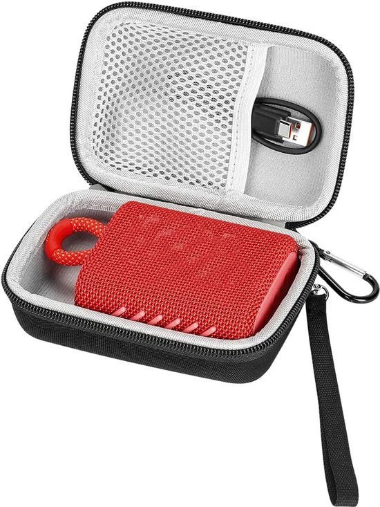 Harde opbergtas voor JBLGO4 Go3, draagtas, beschermhoes voor bluetooth-luidspreker, vervormingsbestendig, krasbestendig (grijze voering)