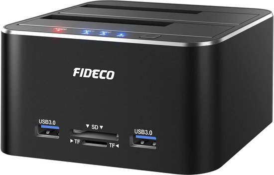 Harde Schijf Docking Station USB 3.0 met Offline Clone en Card Reader van Merkloos	