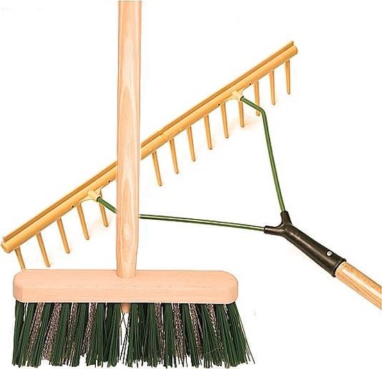 Hark- Onkruid combi  harkbezem \pvc \staal van ASR.