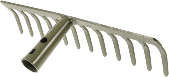 Harkkop Vervanging - Tuin Hark - Gazon Onderhoud - 12 Tanden Ontwerp - 34x34x34 cm - Groen van Merkloos	