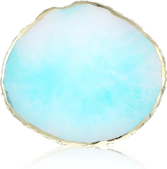 Hars Nail Art Pallet, manicure, beschilderd pallet, gouden rand, nagellak-palet, nail-art make-up palet, display vak, nageldoe-het-zelf accessoires (blauw) van Merkloos	