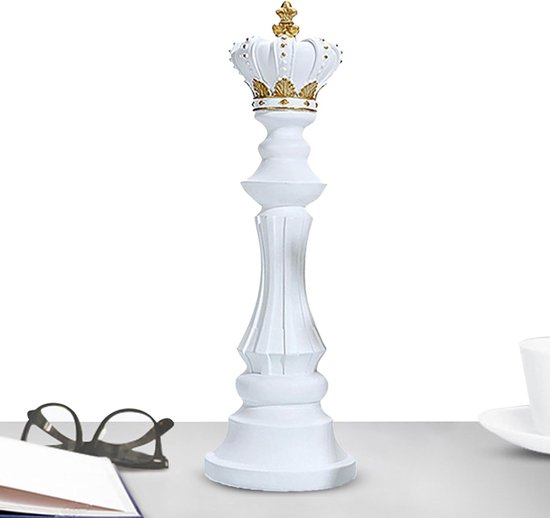 Hars Schaakstuk Decor - Schaakstandbeeld Schaakdecor, Bureaudecoratie Collectible Figurines | Creatieve en mooie Sculptuur Schaakstuk Sculptuur Hars Craft voor Slaapkamer Woonkamer Desktop