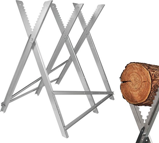 Haushalt Metalen Zaagstandaard - Verstelbaar - 79,5 x 78 x 85 CM - Metaalkleur van Haushalt