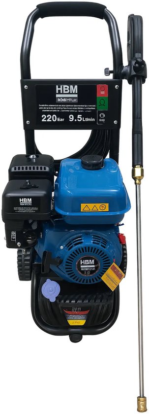 HBM benzine hogedrukreiniger 220 bar 9,5L/min208cc van Merkloos	