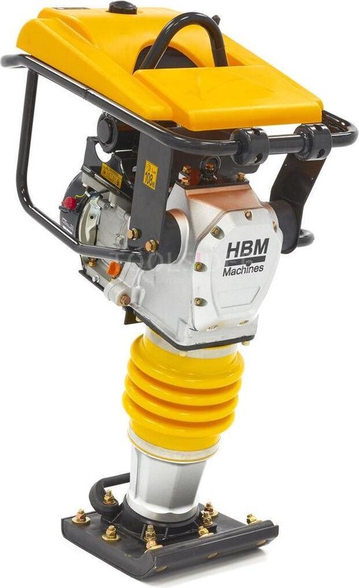 HBM Professionele 6.5 PK Trilplaat, Vibratie Stamper Inclusief Wiel set en Motor Deksel van Merkloos	