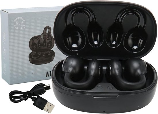 Headphones, 8m Transmission Distance, HiFi, Stable, Comfortable to Wear, Noise Reduction, Wireless Earhook Headphones for Sports (#2) van Merkloos	