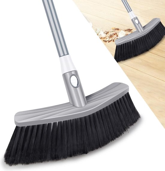 Heavy Duty Scrub Brush with 47 Inch Adjustable Handle - Ideal for Sweeping Leaves, Garage, Room, and Office - by UMAYCOOL van UMAYCOOL