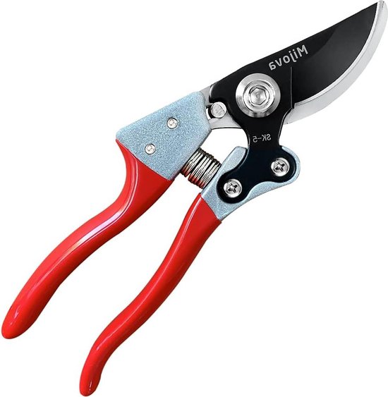 Heavy Duty Stainless Steel Pruning Shears - SK5 Blades for Simple Pruning - Ideal Hand Secateurs for Garden - Teflon Coated Hedge and Plant Clippers van Merkloos	