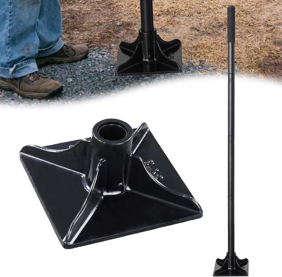 Heavy Duty Tamper Tool 8 "x 8" - Grond Sabotage Tool met Handvat - Voor de tuin van Merkloos	