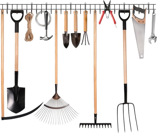 Heavy Duty Tuingereedschapsrek - Wandmontage Organiser voor Tuinn tools