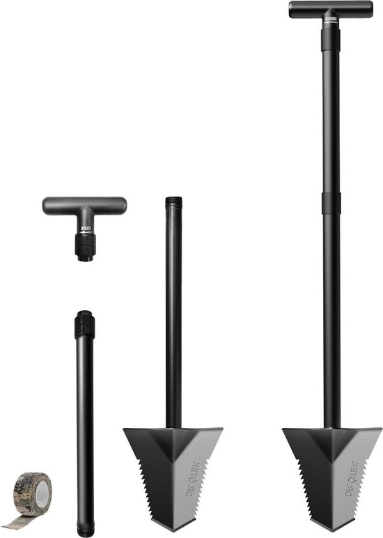 Heavy-Duty Tuinschop met Scherpe Tanden-T-Greep Wortelsnijder-Dr.Ötek-Lange Steel-Metaaldetectie-Tuingereedschap van $