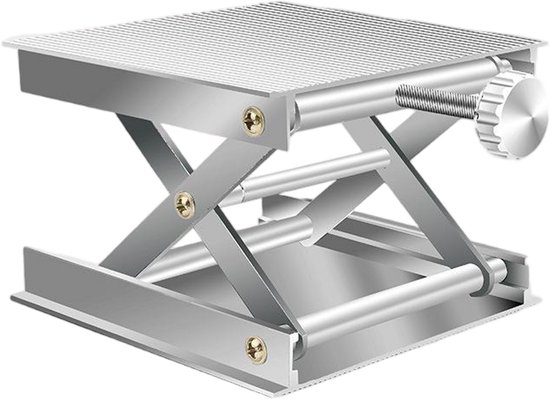 Hefplatform van aluminiumlegering - Hoogteverstelbaar bereik 25-90 mm - Laboratoriumhefplatform - Geschikt voor experimenteel ontwerp en engineering - 9*9cm van Merkloos	