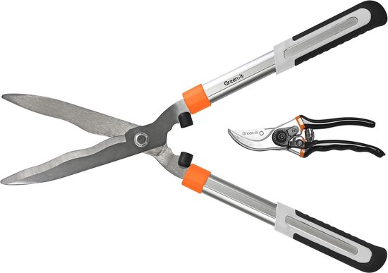 Heggen- en tuinschaarset - 2 delige snoeischaar en heggenzaag van Merkloos	