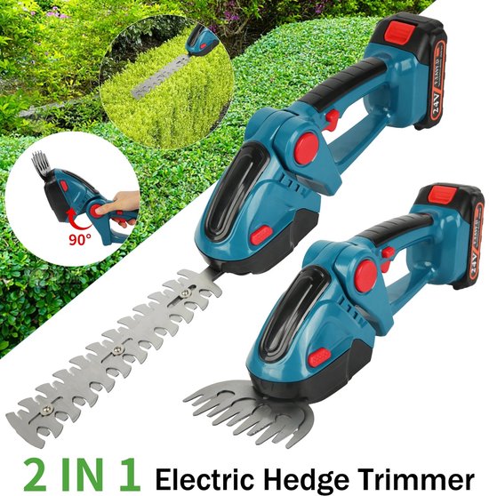 Heggenschaar - 2 in 1 Elektrische Heggenschaar - Tuinschaar - Snoeien - Tuingereedschap