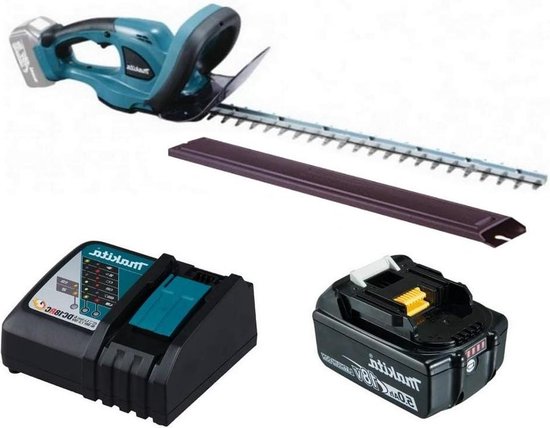 Heggenschaar accu Makita DUH523Z 18V BL1850B 50Ah oplader DC18RC - html content nodig Heggenschaar accu van Makita