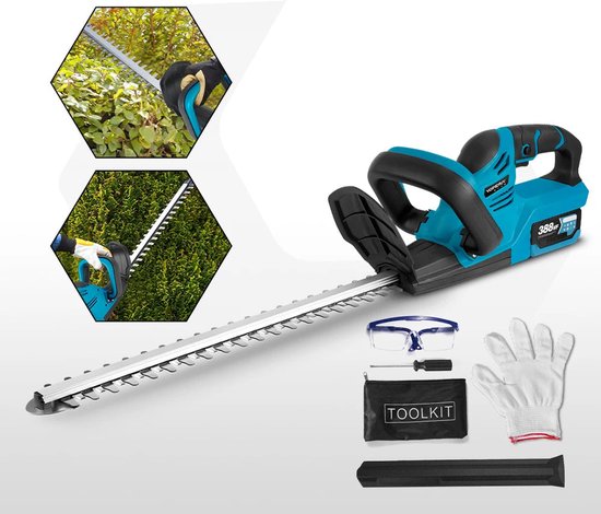 Heggenschaar - Haagschaar - Tuingereedschap - Elektrische - Draadloze - 2000W - 15000RPM - Snoeizaag & Trimmer in één – Inclusief 2x 18V Accu’s – Voor Tuinonderhoud van Merkloos	