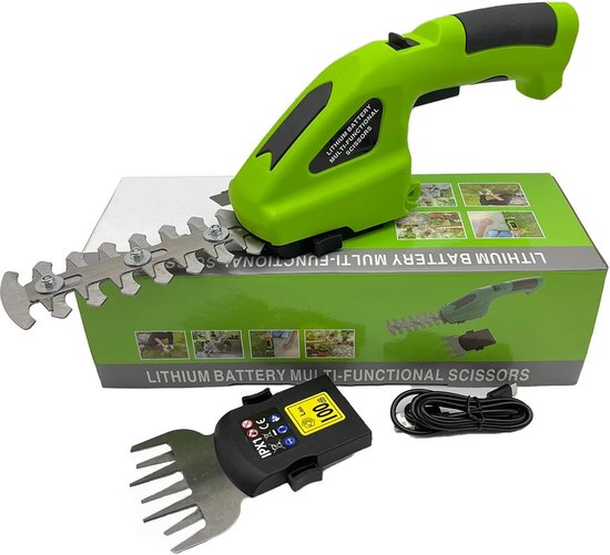Heggenschaar - Mini Heggenschaar - Draadloos - Oplaadbaar - Snoeimaaier - Wieder - 31cm x 11cm - Groen van Merkloos	