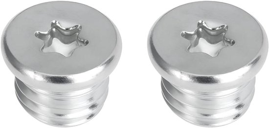 Heggenschaar Smeerolie Plug - Olieplug Heggentrimmer - Onderhoud Gereedschap - Corrosiebestendig Metaal - 2 Stuks - Zilver