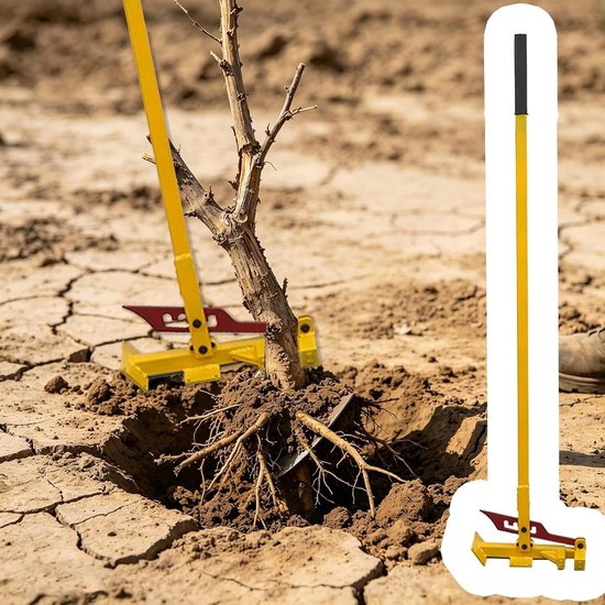 Hek Post Trekker - Boomwortel Verwijderaar - Planten Uitroeien - In 4 standen verstelbaar - 130 cm Lengte - Metaal