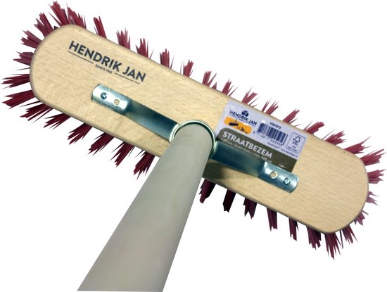 Hendrik Jan - Stadsbezem - Harde kunstvezels - 29 cm - Met steel van Hendrik Jan
