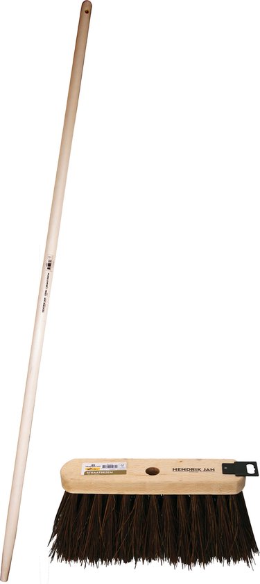 Hendrik Jan straatbezem hard Bahia 29 cm + steel 1,5 m van Hendrik Jan