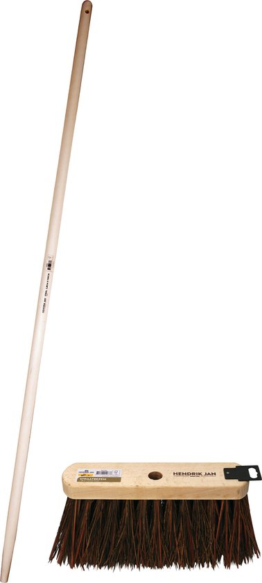 Hendrik Jan straatbezem natuurvezels 29 cm + steel 1,5 m van Hendrik Jan