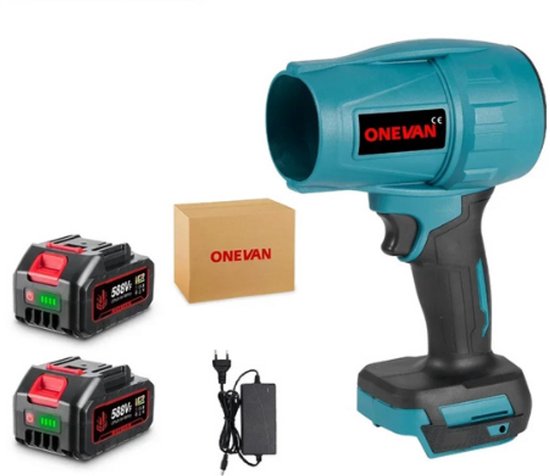 Hennova Bladblazer - Bladblazer met accu - Air duster - Luchtblazer - Snoerloos - 2 Accu's - 1200W - 150 M/S - 588 VF van Hennova