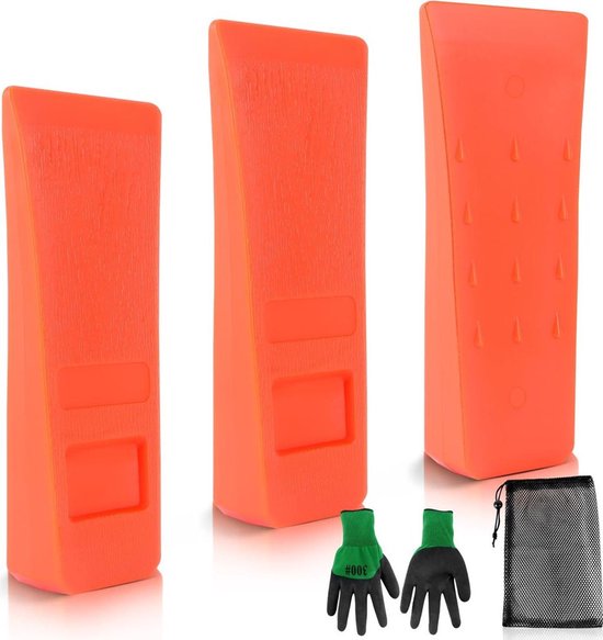 Herbruikbare plastic houtkloofwiggen, 3-delige set, 15 cm, duurzaam, Geschikt voor gecontroleerd houtkapwerk en kettingzagen.