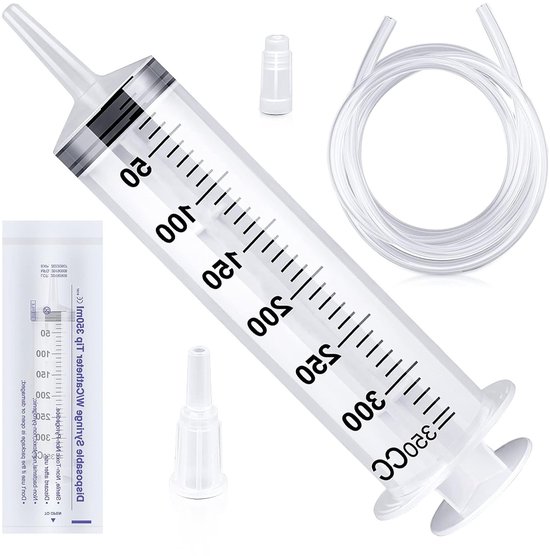 Herbruikbare Plastic Spuit voor Olie, Lijm en Experimentele Toepassingen - 350ml Syringe voor Huisdierenvoer en Industriële Toepassingen